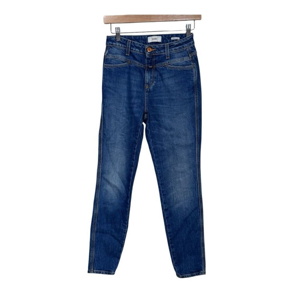 Closed Denim Skinny Pusher‎ Jeans Womens 24 Pants High Waist made in Italy